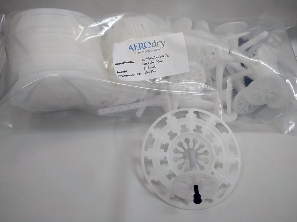 Bild 1 von 35 Stück AERO-dry Kombidübel im PVC Schlauchbeutel